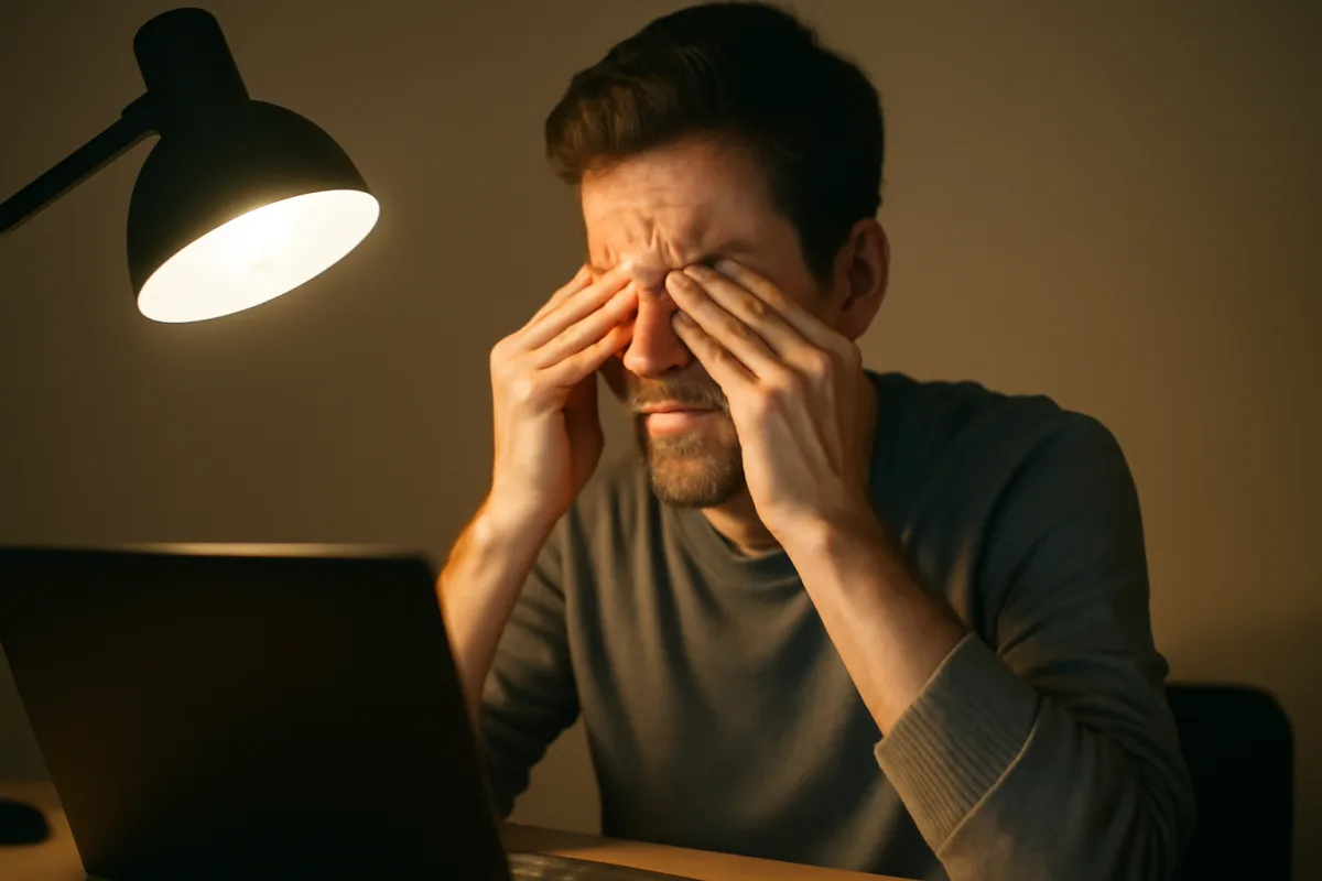 Luce artificiale e occhi: come l'intensità sbagliata accelera l'affaticamento visivo